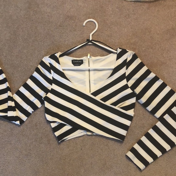 BeBe Wrap Crop Top - Picture 2 of 4